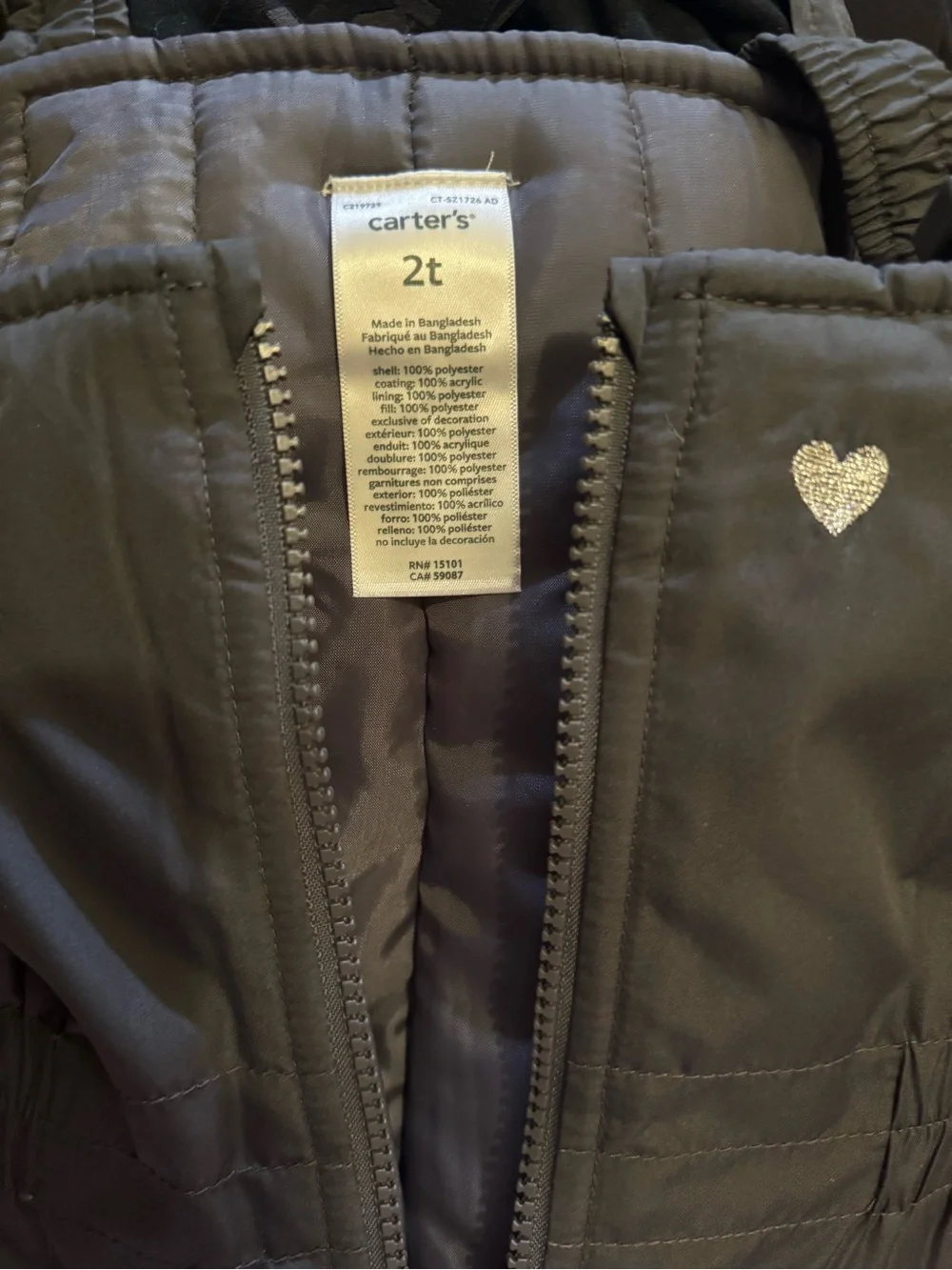NWOT Kids Gray Insulated Snow Overalls